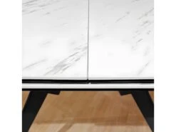 Table De Repas Extensible 130/170 Cm Céramique Blanc Marbré - LAUREL -Mobilia Boutique table a manger 10880467