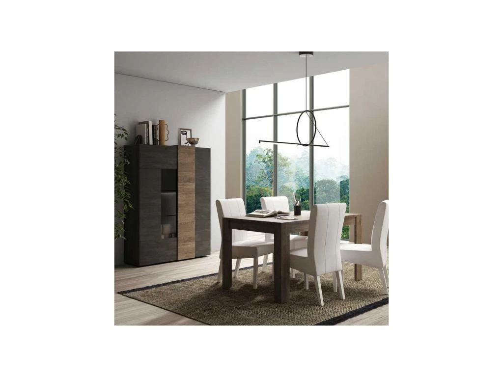 Table De Repas à Allonge Chêne Noisette - BOLZANO 5 Table De Repas à Allonge Chêne Noisette - BOLZANO – Image 3