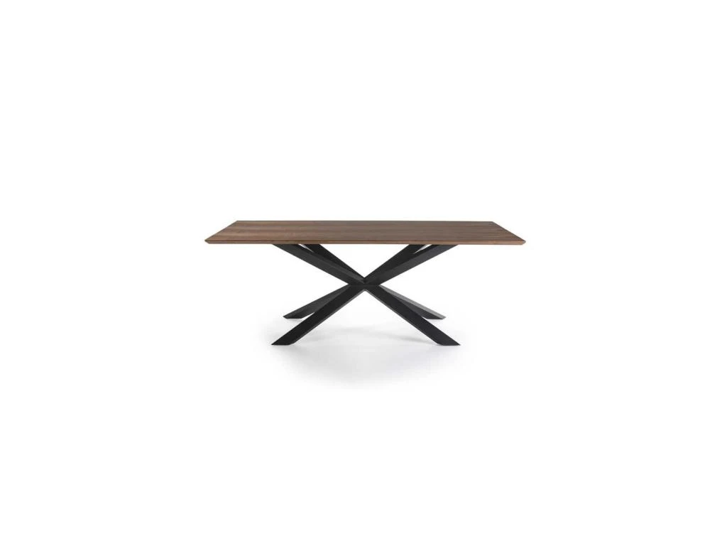 Table De Repas Rectangulaire Noyer/Noir - RUSSELL N°1 3 Table De Repas Rectangulaire Noyer/Noir - RUSSELL N°1