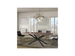 Table De Repas Rectangulaire Noyer/Noir - RUSSELL N°1 8 Table De Repas Rectangulaire Noyer/Noir - RUSSELL N°1 -Mobilia Boutique table a manger 11139085