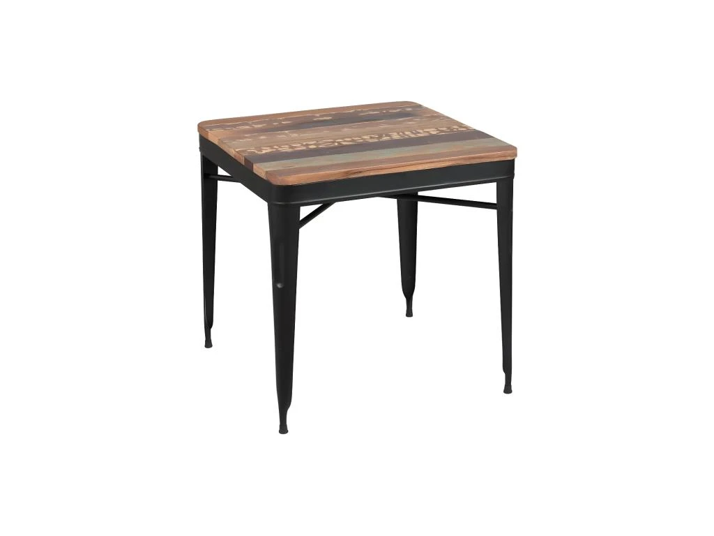 Table De Repas Carrée Acier/Bois Recyclé N°2 - CHALERSTON 3 Table De Repas Carrée Acier/Bois Recyclé N°2 - CHALERSTON