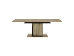 Table Rectangulaire Extensible Chêne/Noir - LIGNAC -Mobilia Boutique table a manger 11140239
