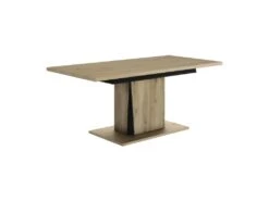 Table Rectangulaire Extensible Chêne/Noir - LIGNAC -Mobilia Boutique table a manger 11140241