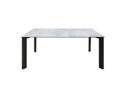 Table De Repas 175 Cm En Céramique Gris Marbré Et Pieds Métal - TULYNE -Mobilia Boutique table a manger 11158259