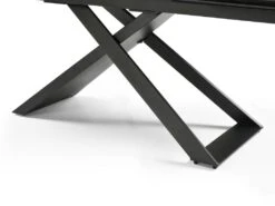 Table à Manger Extensible 6 à 10 Couverts En Céramique Et Métal - Effet Marbre Noir - XERENA De Pascal MORABITO -Mobilia Boutique table a manger 11163107