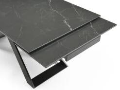 Table à Manger Extensible 6 à 10 Couverts En Céramique Et Métal - Effet Marbre Noir - XERENA De Pascal MORABITO -Mobilia Boutique table a manger 11163109