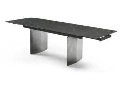 Table à Manger Extensible 6 à 10 Couverts En Céramique Et Métal - Effet Marbre Noir - MISENO De Pascal MORABITO 20 Table à Manger Extensible 6 à 10 Couverts En Céramique Et Métal - Effet Marbre Noir - MISENO De Pascal MORABITO -Mobilia Boutique table a manger 11166861