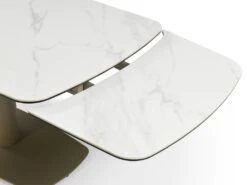 Table à Manger Extensible 6 à 10 Couverts En Céramique Et Métal - Effet Marbre Blanc Et Taupe - CARIOULA De Pascal MORABITO 22 Table à Manger Extensible 6 à 10 Couverts En Céramique Et Métal - Effet Marbre Blanc Et Taupe - CARIOULA De Pascal MORABITO -Mobilia Boutique table a manger 11199397
