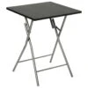 Table Pliante Noir Piétement En Acier Gris PRACTY 2 Table Pliante Noir Piétement En Acier Gris PRACTY -Mobilia Boutique table a manger 11199961