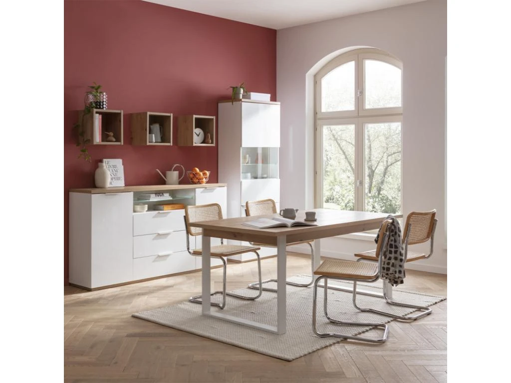 Table De Repas Extensible 180/240 Cm Finition Chêne Texturé - VERONICA 4 Table De Repas Extensible 180/240 Cm Finition Chêne Texturé - VERONICA – Image 2