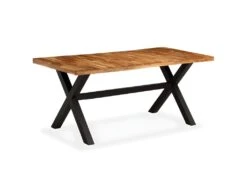 Table De Salon Salle à Manger Design Bois D'acacia Et Manguier 180 Cm 0902309