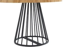 Table à Manger Extensible 2 à 12 Couverts En MDF Et Acier - Naturel Et Noir - FIRELA -Mobilia Boutique table a manger 11577097