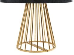 Table à Manger Extensible 2 à 12 Couverts En MDF Et Acier - Noir Et Doré - FIRELA -Mobilia Boutique table a manger 11577695