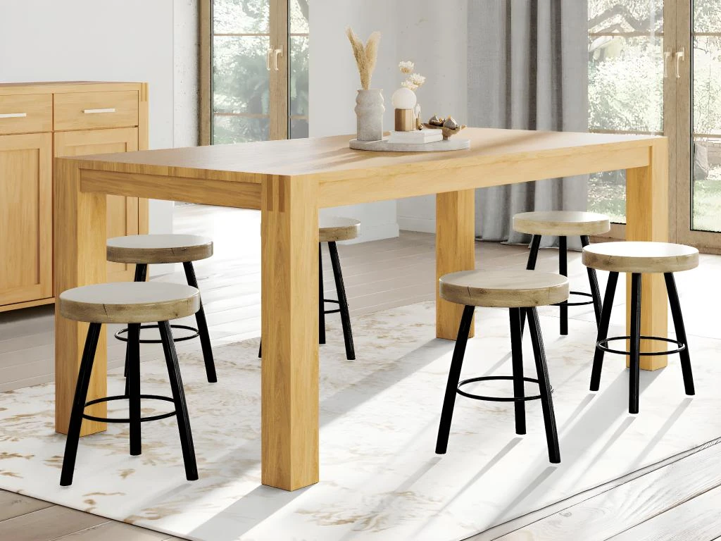 Table à Manger BROCELIANDE II - 6 Couverts - Chêne Huilé 3 Table à Manger BROCELIANDE II - 6 Couverts - Chêne Huilé