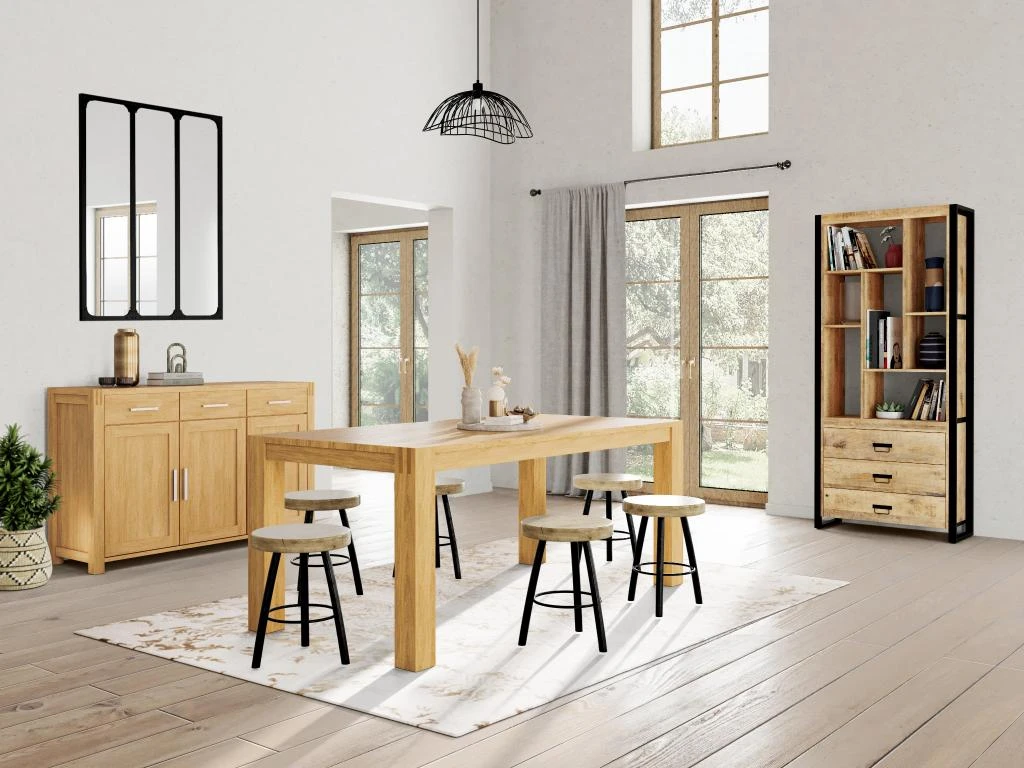 Table à Manger BROCELIANDE II - 6 Couverts - Chêne Huilé 6 Table à Manger BROCELIANDE II - 6 Couverts - Chêne Huilé – Image 4