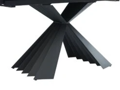 Table à Manger Extensible 4 à 8 Couverts En Céramique Et Métal - Effet Marbre Blanc Et Noir - BEKIM De Pascal MORABITO -Mobilia Boutique table a manger 12496231