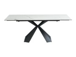 Table à Manger Extensible 4 à 8 Couverts En Céramique Et Métal - Effet Marbre Blanc Et Noir - BEKIM De Pascal MORABITO -Mobilia Boutique table a manger 12496235