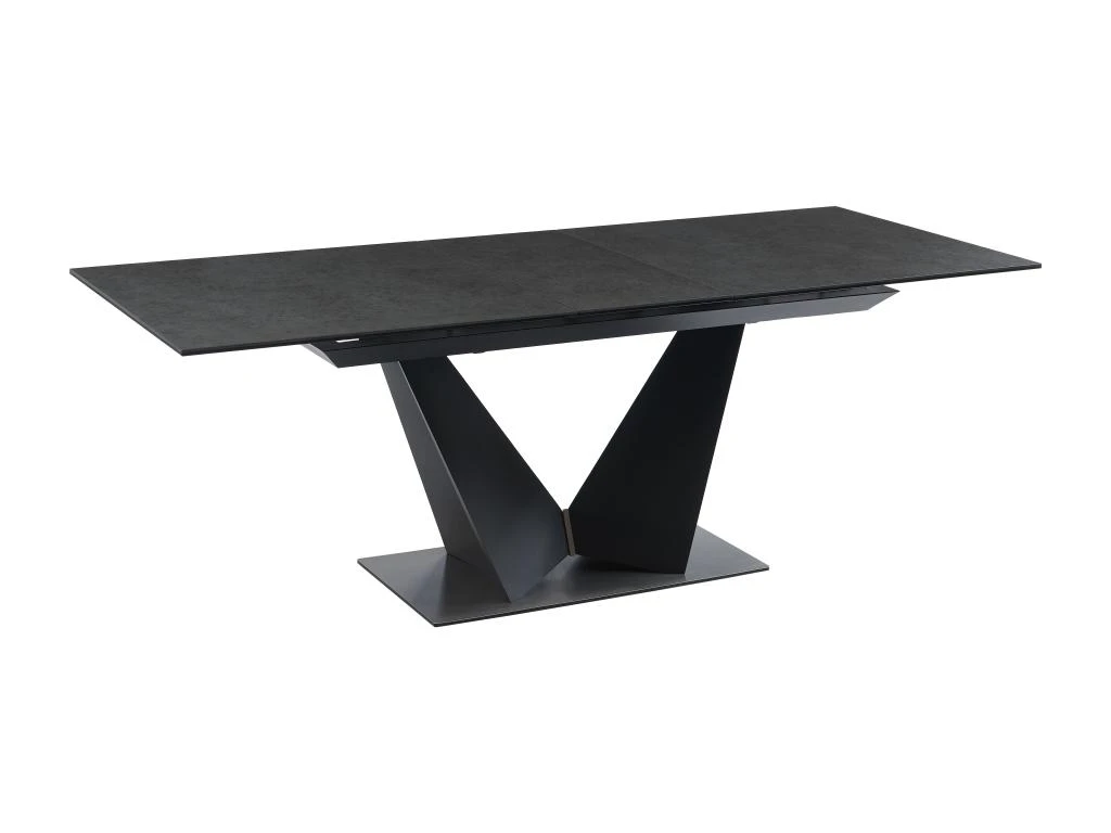 Table à Manger Extensible 6 à 8 Couverts En Céramique Et Métal - Gris Anthracite Et Noir - OLETIA De Pascal MORABITO 8 Table à Manger Extensible 6 à 8 Couverts En Céramique Et Métal - Gris Anthracite Et Noir - OLETIA De Pascal MORABITO – Image 6