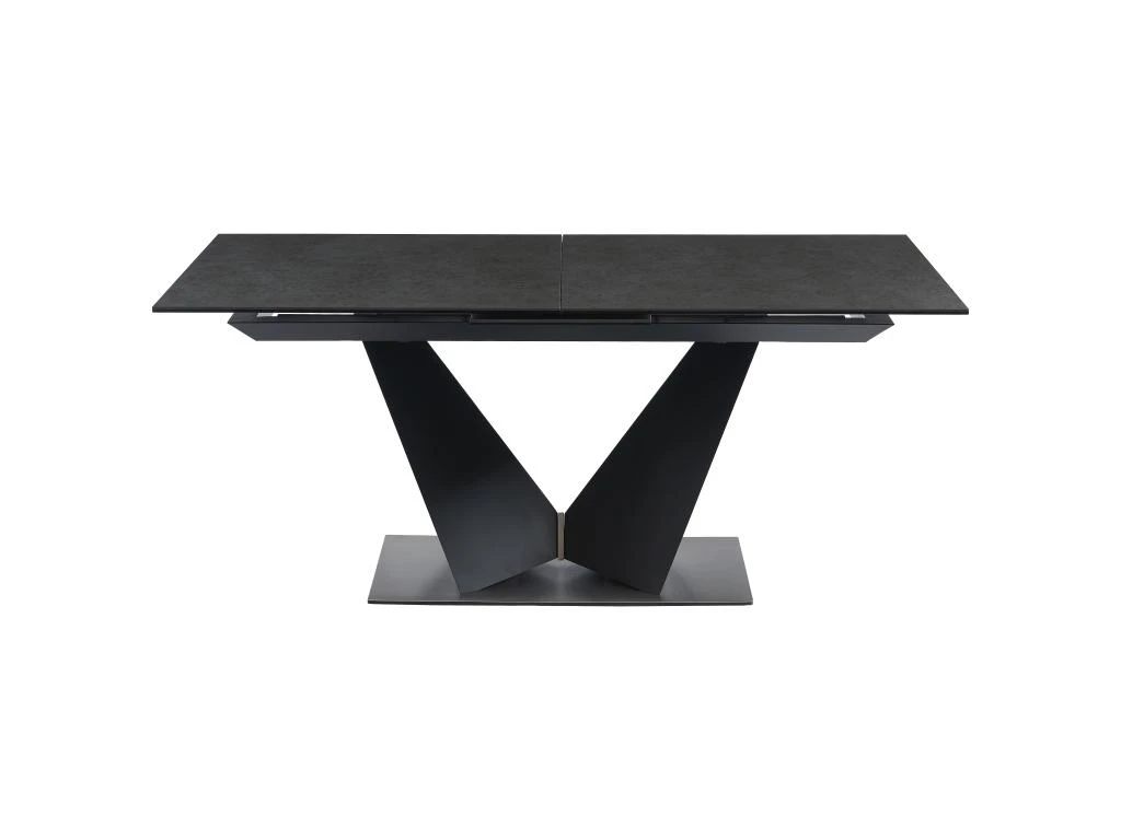 Table à Manger Extensible 6 à 8 Couverts En Céramique Et Métal - Gris Anthracite Et Noir - OLETIA De Pascal MORABITO 7 Table à Manger Extensible 6 à 8 Couverts En Céramique Et Métal - Gris Anthracite Et Noir - OLETIA De Pascal MORABITO – Image 5