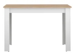 Table à Manger NICE - Blanc Et Chêne Naturel - SYMBIOSIS