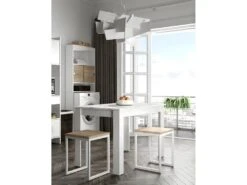 Table à Manger NICE - Blanc Et Marbre - SYMBIOSIS 11 Table à Manger NICE - Blanc Et Marbre - SYMBIOSIS -Mobilia Boutique table a manger 12512469