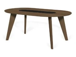 Table à Manger En Marbre LAGO - Noyer Et Marbre Blanc - TEMAHOME -Mobilia Boutique table a manger 12512613