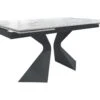 Table Extensible 160/240 Cm Céramique Marbré Pieds évasés Gris - DAFFY -Mobilia Boutique table a manger 12545165