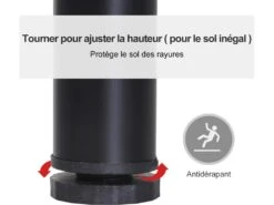 HOMCOM Table à Manger Style Contemporain 4 Personnes Dim. 120L X 60l X 76H Cm Panneaux Particules Acier Inoxydable Noir -Mobilia Boutique table a manger 12619679