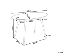 Table à Manger Effet Marbre Et Blanc 120 X 70 Cm GUTIERE -Mobilia Boutique table a manger 12652785