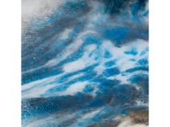 MALOI - Table D'Appoint Carrée Plateau Blanc Effet Aquarelle -Mobilia Boutique table a manger 12694417