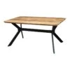 Table De Repas Rectangulaire Métal/Bois Massif N°2 - CARLA -Mobilia Boutique table a manger 12696683