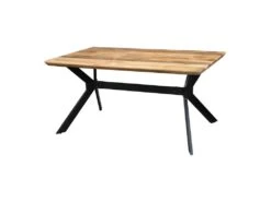 Table De Repas Rectangulaire Métal/Bois Massif N°2 - CARLA