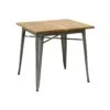 Table Carrée Industrielle En Métal Et Bois D'orme Huilé 2 Table Carrée Industrielle En Métal Et Bois D'orme Huilé -Mobilia Boutique table a manger 12806257