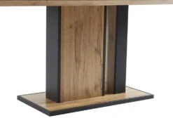 Table à Manger 6 Couverts En MDF Et Métal - Naturel Et Noir - MARIDORA -Mobilia Boutique table a manger 12872837