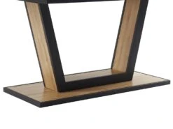 Table à Manger Extensible 6 à 10 Couverts En MDF Et Métal - Naturel Et Noir - VITENO -Mobilia Boutique table a manger 12872863