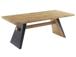 Table à Manger 8 Couverts En MDF - Naturel Et Anthracite - MILATU -Mobilia Boutique table a manger 12873595