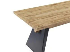 Table à Manger 8 Couverts En MDF - Naturel Et Anthracite - MILATU -Mobilia Boutique table a manger 12873597