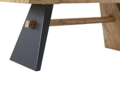 Table à Manger 8 Couverts En MDF - Naturel Et Anthracite - MILATU -Mobilia Boutique table a manger 12873599