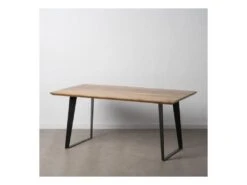Table De Repas Rectangulaire 170 Cm Bois Massif/Noir - LILIANE