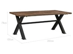 Table Rectangulaire Emar 8 Personnes En Bois 200 Cm 13 Table Rectangulaire Emar 8 Personnes En Bois 200 Cm -Mobilia Boutique table a manger 13008949