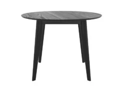 Table Ronde Réno 4 Personnes En Bois Noir D100 Cm -Mobilia Boutique table a manger 13008959