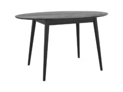 Table Ovale Eddy 6 Personnes En Bois Noir 130 Cm