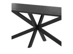 Table Rectangulaire Marvel 8 Personnes En Bois De Teck Recyclé Noir 220 Cm -Mobilia Boutique table a manger 13009371