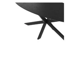 Table Ovale Sparo 8 Personnes En Bois De Teck Recyclé Noir 240 Cm -Mobilia Boutique table a manger 13009427