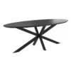 Table Ovale Sparo 8 Personnes En Bois De Teck Recyclé Noir 220 Cm -Mobilia Boutique table a manger 13009475
