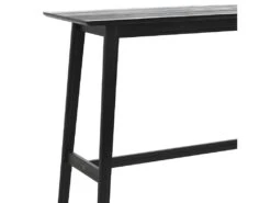 Table De Bar Rectangulaire Buvette 4 Personnes En Bois Noir 120 Cm -Mobilia Boutique table a manger 13010491