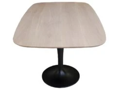 Table Ovale Chêne Massif Blanchi Sur Pied Tulipe - 130L X 80P -Mobilia Boutique table a manger 13016595