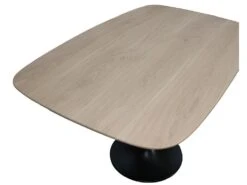 Table Ovale Chêne Massif Blanchi Sur Pied Tulipe - 130L X 80P -Mobilia Boutique table a manger 13016597