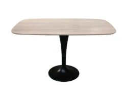 Table Ovale Chêne Massif Blanchi Sur Pied Tulipe - 130L X 80P -Mobilia Boutique table a manger 13016599