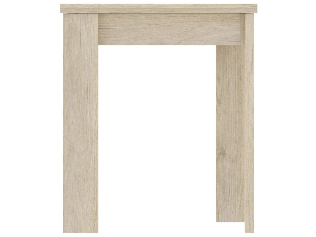 Table Extensible En Panneaux De Particules Mélaminés Coloris Chêne - Longueur 67.1-134.2 X Profondeur 67.1 X Hauteur 77.3-79.2 Cm 7 Table Extensible En Panneaux De Particules Mélaminés Coloris Chêne - Longueur 67.1-134.2 X Profondeur 67.1 X Hauteur 77.3-79.2 Cm – Image 5